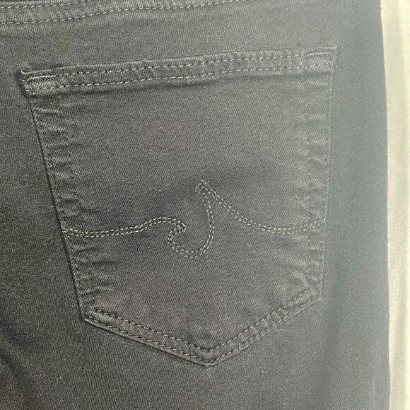 AG Adriano Goldschmied The Angel Boot Cut Low Rise Jeans Black Denim Size 25R - Picture 12 of 14